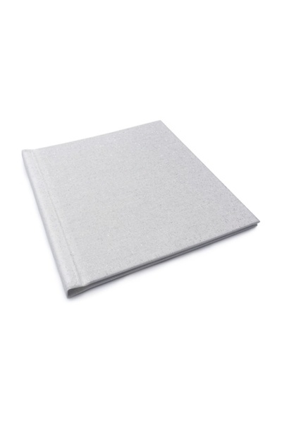 Peleman Photo Album 15x15cm white with glitter, textile material, photo stapling