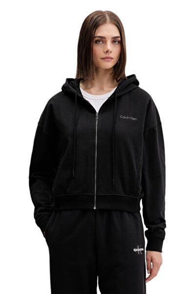 Calvin Klein Kadın Siyah Sweatshirt LV00QS7599