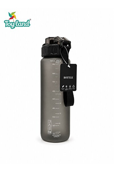 TOY LAND Leakproof Sports Water Bottle1000ml with Measuring Scale & Carry Str...