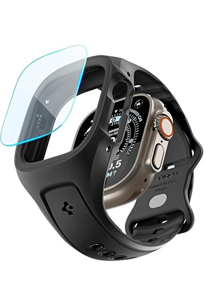 Spigen غطاء حماية Liquid Air Pro لساعة أبل ألترا 3/2/1 مقاس 49 ملم مع حزام وو...