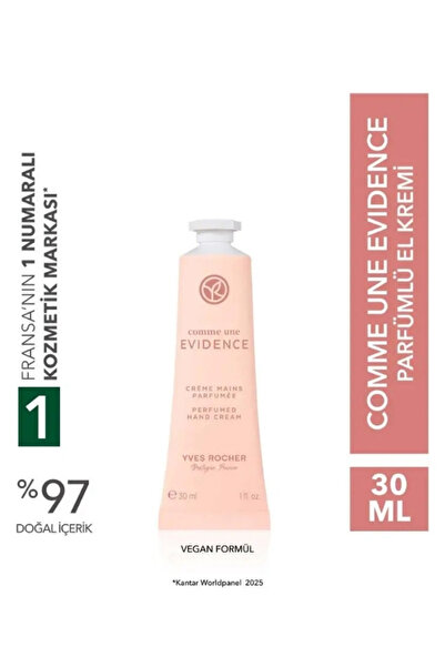 Yves Rocher Comme Une Evidence Parfümlü El Kremi 30 ml Vegan Nemlendirici Bak...