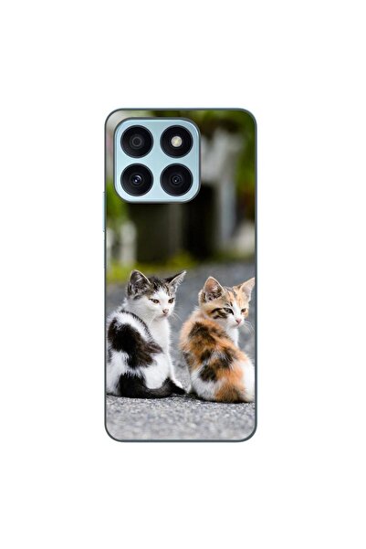 OEM Калъф, съвместим с Honor X8b, силиконов гел TPU, с шарка на котенца