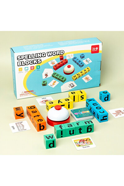 OEM Speed game with bell WRITE THE WORDS in English Spelling word blocks