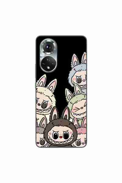 OEM Husa compatibila cu Honor 50 Silicon Gel Tpu Model Labubu Pattern Black