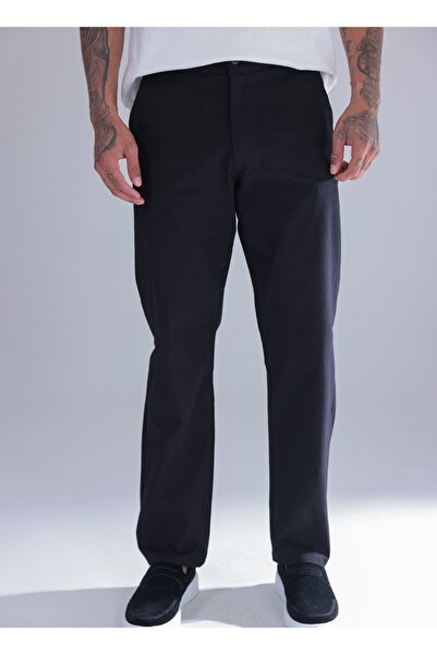 blayn jeans بنطلون رجالي من الكتان الأسود - بنطلون كاجوال صيفي بخصر مطاطي وقص...