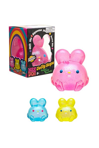 Crocodileskids Iepuraș Squishy, Leski, Jucărie senzorială compresibilă cu scl...