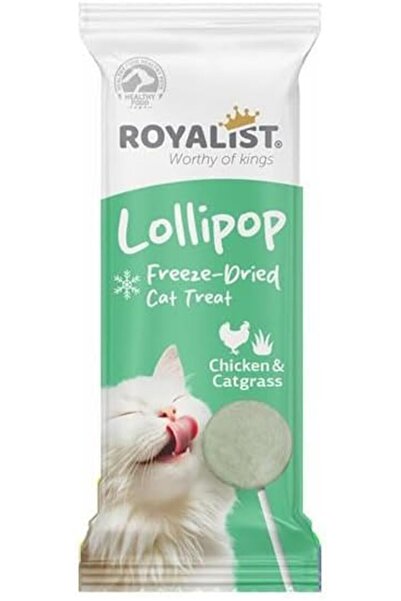 ŞURA TİCARET Royalist Lollipop Tavuklu ve Kedi Çimli Kedi Ödülü 1,4gr KRK 1216538