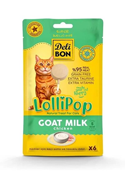 KRKSTORE Deli Bon Keçi Sütlü Lolipop Kedi Ödül Maması 6Lı KRK 1216538