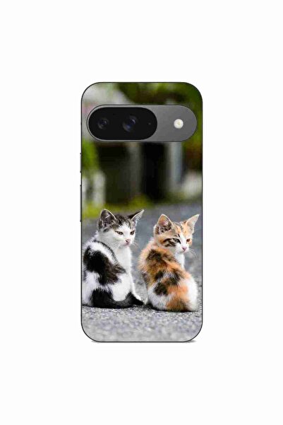 OEM Husa compatibila cu Google Pixel 9 Pro Silicon Gel Tpu Model Kitties