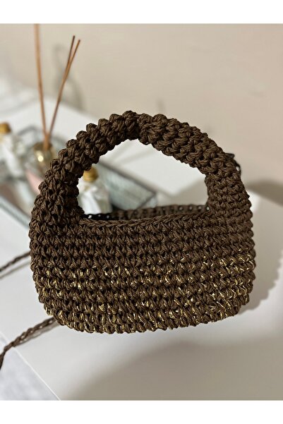 Knittingworld Hasır çanta ,kâğıt ip çanta ,mini bag,örgü çanta