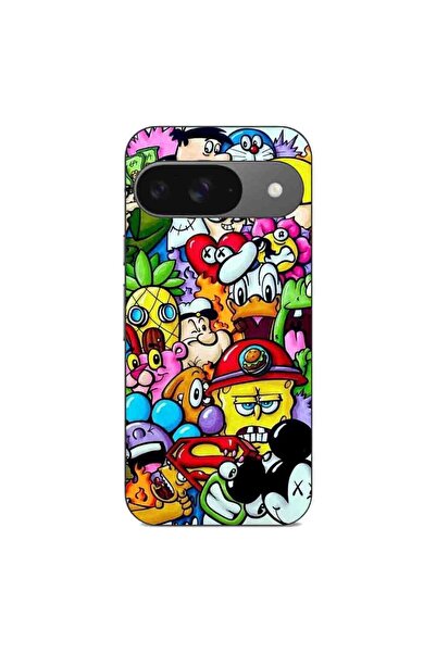 OEM Husa compatibila cu Google Pixel 9 Silicon Gel Tpu Model Pop Art Cartoons