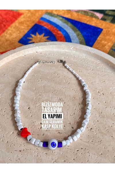 bizizmoda Glass Bead Natural Stone Design Colorful Necklace
