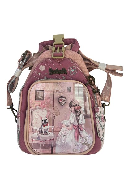 Sweet Candy Backpack with Doll, Exterior Pockets and 2 Zippers for Women