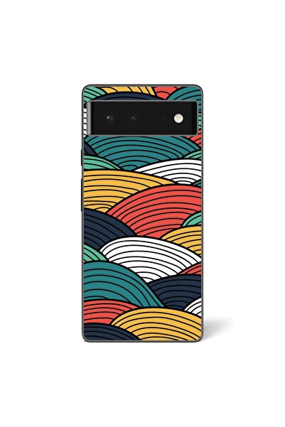 OEM Husa compatibila cu Google Pixel 6 Silicon Gel Tpu Model Abstract Striped...