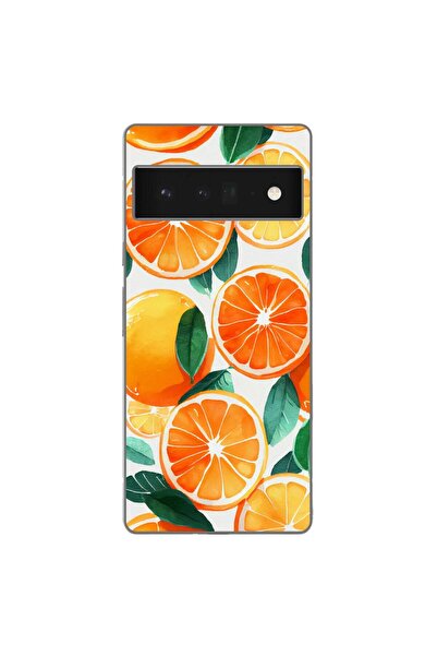 OEM Husa compatibila cu Google Pixel 6 Pro Silicon Gel Tpu Model Oranges