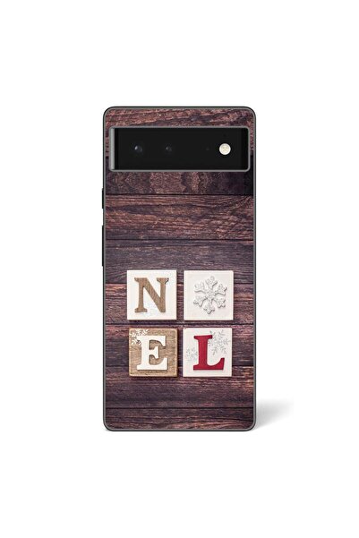 OEM Husa compatibila cu Google Pixel 6 Silicon Gel Tpu Model Craciun Noel Wood