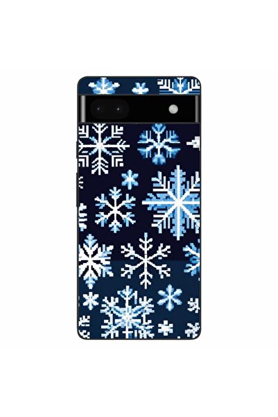 OEM Husa compatibila cu Google Pixel 6A Silicon Gel Tpu Model Pixel Art Snowf...