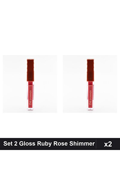 Ruby Rose Set 2 Gloss Buze The Shimmer 01, Luciu Pliabil, Makeup
