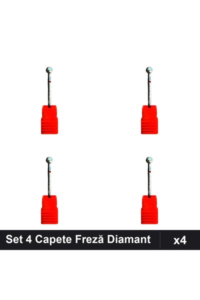 NAİLS Set 4 Capete Freză Diamant Unghii, Manichiura Profesională, Accesorii P...