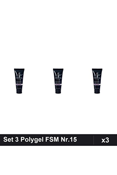 FSM Set 3 Polygel 30ml Nr.15, Gel Constructie Unghii, Manichiura UV/LED