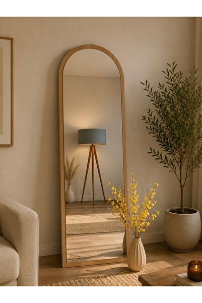 ArdaMarket 160x50 Atlantik çam oval ayaklı ayna modeli boy aynası