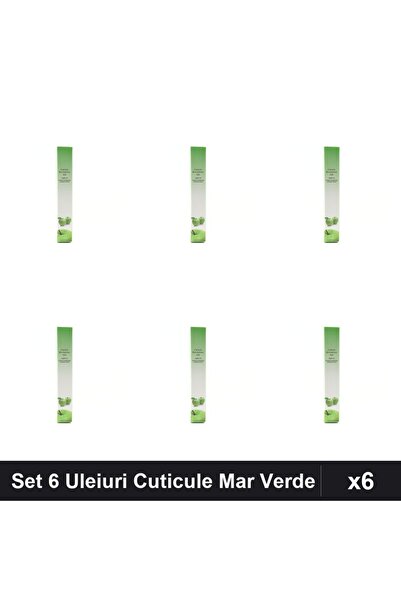 NAİLS Set 6 Uleiuri Cuticule Stilou Mar Verde, Hidratare Unghii, Manichiura P...