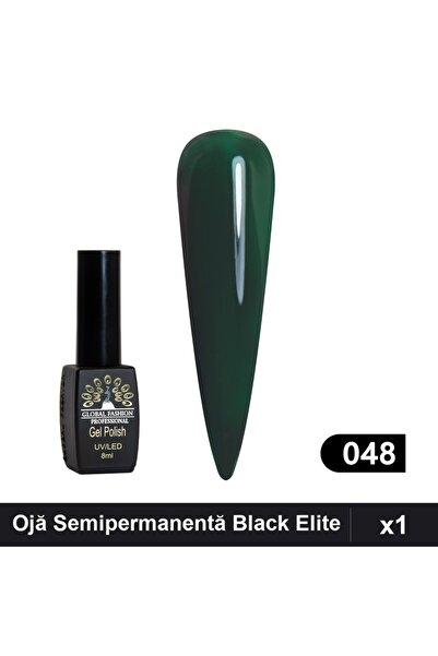 global fashion Ojă Semipermanentă Black Elite 8ml, Manichiură UV/LED, Nuanță 048