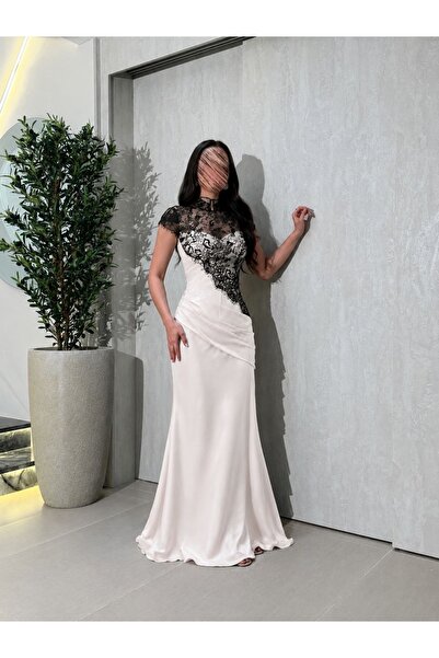 MAYASAN Classic Mermaid Black Lace Dress