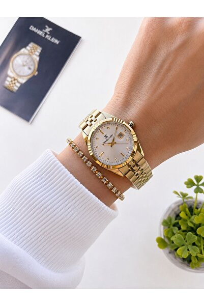 Daniel Klein 2-Year Warranty Steel Cord 30 Mt Water Resistant Female Wrist Watch+Bracelet Dkk.14372.2