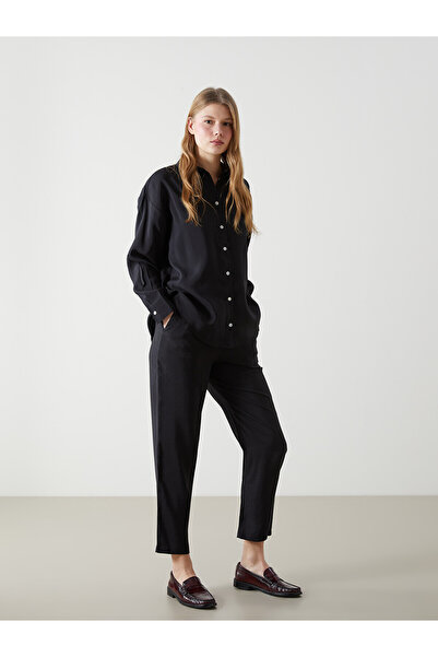 LC Waikiki Nevavm Women's Pants with Elastic Waist and Difference in Color