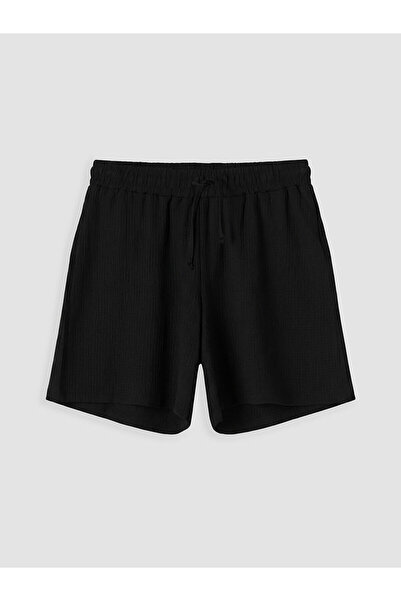 LC Waikiki NEVAVM شورت نسائي مطاطي عند الخصر ذو ملمس مميز