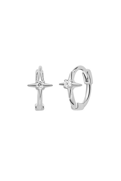 Lisa&Co. Cercei Argint Zeta Leonis Argint placat cu rodiu / Zircon