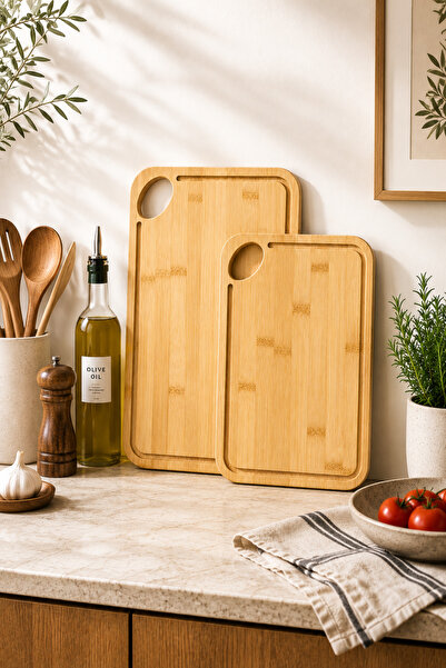 Fhilli Corner 2-Piece Bamboo Cutting Board