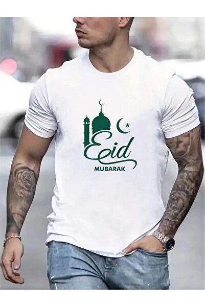 bolivia's Men'S Islamic Eid T-Shirt - Crescent Print Short Sleeve, Breathable...