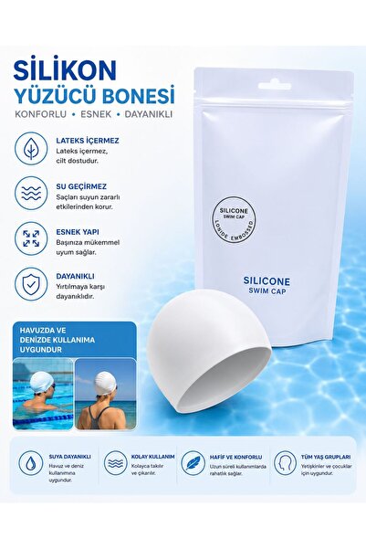 BYCEGU Lateks İçermeyen Yüzde Yüz Silikon Bone Denizde Havuzda Kullanıma Uygun