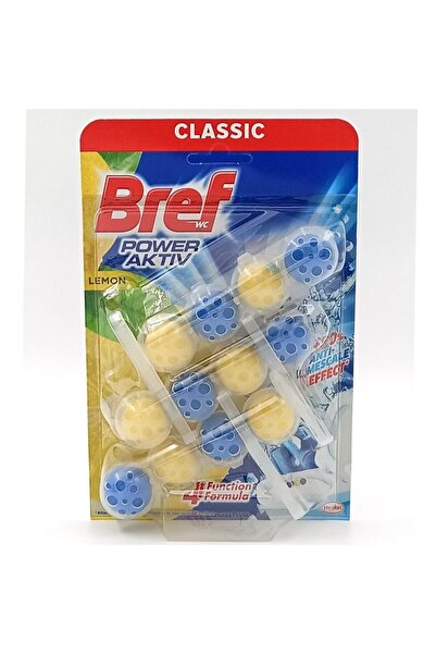 SOHO Toilet air freshener, Bref, Power Aktiv Balls 3 X 50 g Lemon,