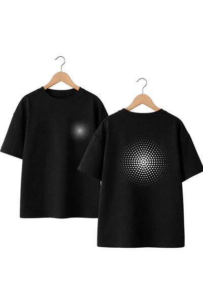 playwear Tricou cu decolteu rotund, cu imprimeu în față și pe piept, 100% bum...