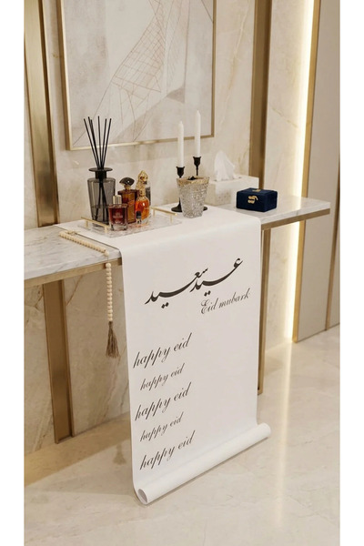 Pressia رول ورق طاولات استقبال عيد سعيد مقاس 70 * 200 سم