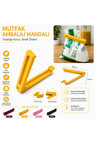 MARKOLL Multi-Purpose Packaging Sealing Clip Bag Clip 6-Pack