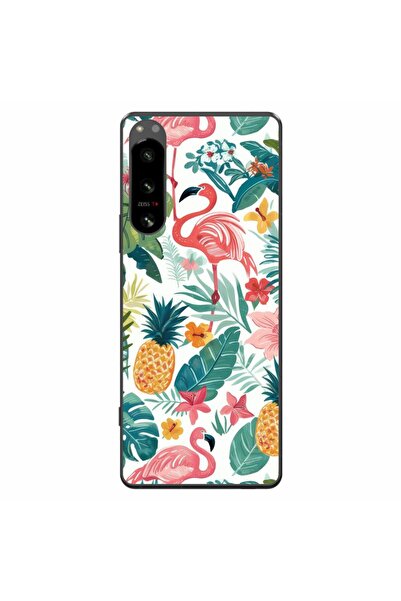 OEM Husa compatibila cu Sony Xperia 5 IV Silicon Gel Tpu Model Tropical Pattern
