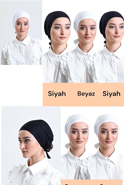 İSTANBULSTYLEMODA Plain Stitch-Free Combed Cotton Bonnet