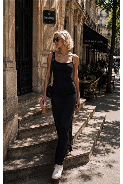 ibeeka Lebădă Neagră! Rochie maxi cu bretele