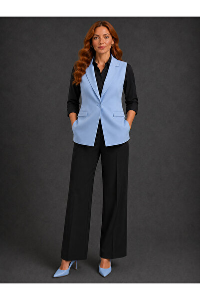 UTDU Classic Single Button Fabric Vest