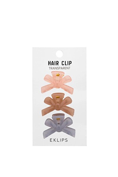 eklips 3'lü Şeffaf Kurdele Toka Pastel