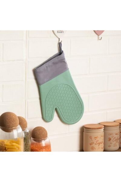 Yıldızan Nzr Beautestore 3137-3 Silicone Fireproof Non-Stick Oven Glove Green...