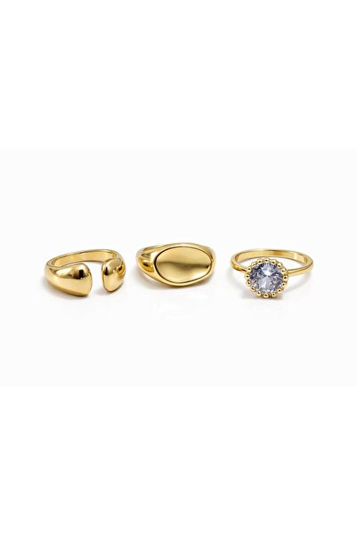 LEROSY CO. Minimal gold ring set