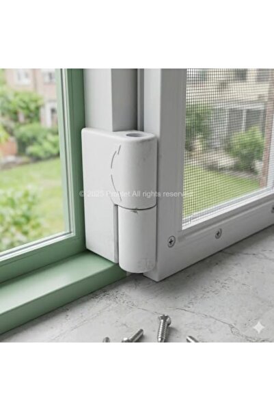 Yıldızan 17X25 mm Plastic Fly Screen Hinge 4 Pieces - White Color Window and ...