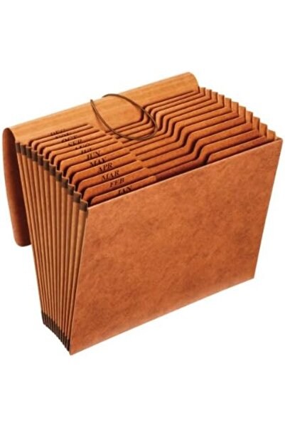 Yıldızan Globe Weis/ Heavy Duty Expanding File with Cover, 12 Monthly Pockets...