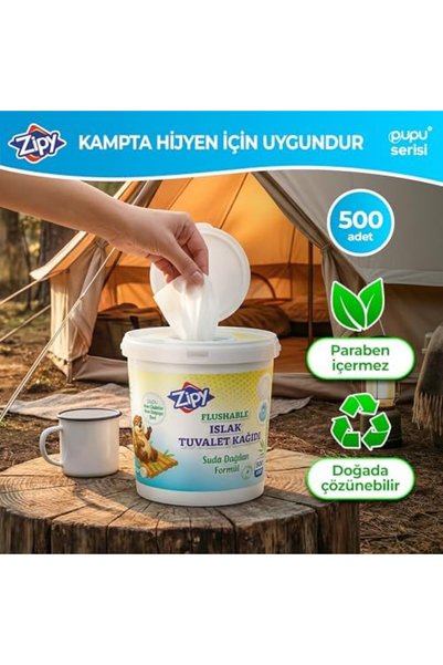 Yıldızan Islak Tuvalet Kağıdı 500 Adet –%100 Selüloz, Tuvalete Atılabilir, Suda Çözünen Yeni Nesil FormpA 10