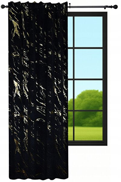 NOW-ART , Draperie Gata Facuta, Design Elegant, 140x240 cm, Negru, Poliester,...